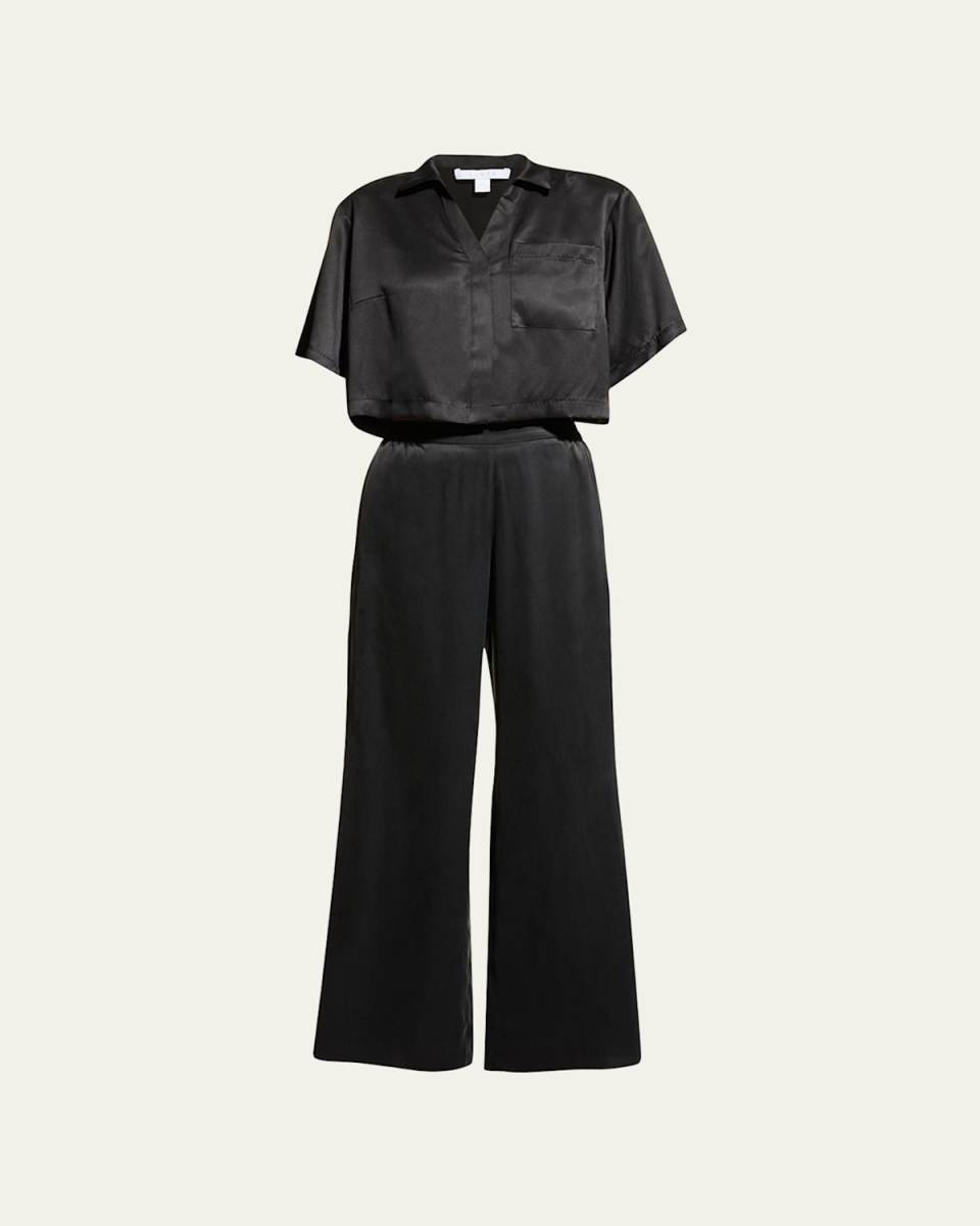 Washable Silk High-Rise Pant Set